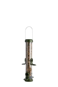 SCHWEGLER Mangeoire à graines silo ring pull click coloris vert - 1 L