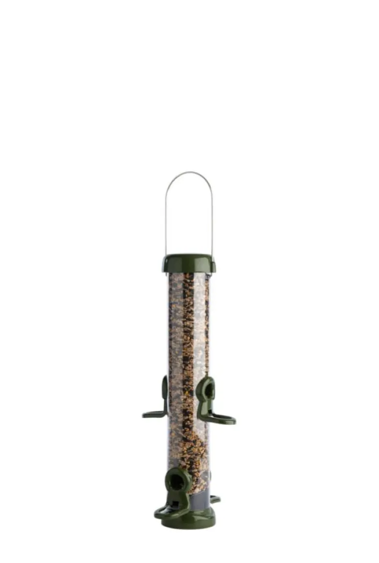 SCHWEGLER Mangeoire à graines silo ring pull click coloris vert - 1 L