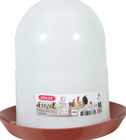 ZOLUX Mangeoire silo pour basse-cour en plastique coloris rouge Ma petite ferme - 2 kg