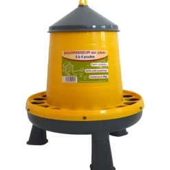 DISTRIGALLI Mangeoire trémie sur pieds de 4 kg pour 3 à 4 poules