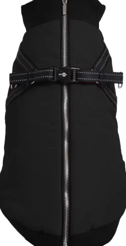 BOBBY Manteau pour chien coloris noir avec harnais intégré Easy - Taille 30S