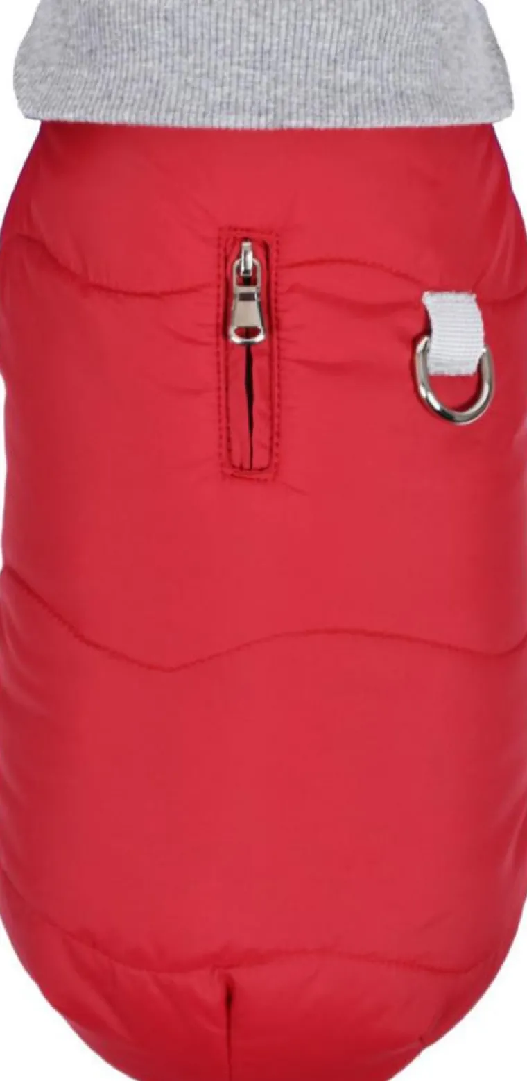 BOBBY Manteau pour chien coloris rouge doublé polaire Contraste - Taille 40M