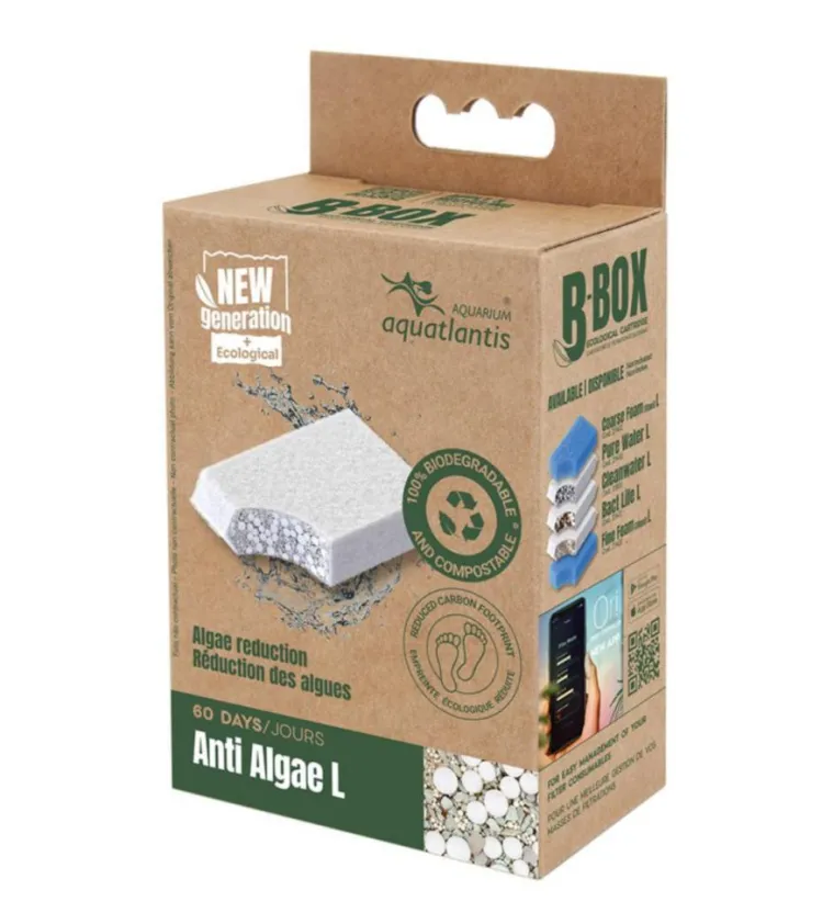 AQUATLANTIS Masse filtrante pour aquarium coloris blanc B-Box anti-algues - Taille L