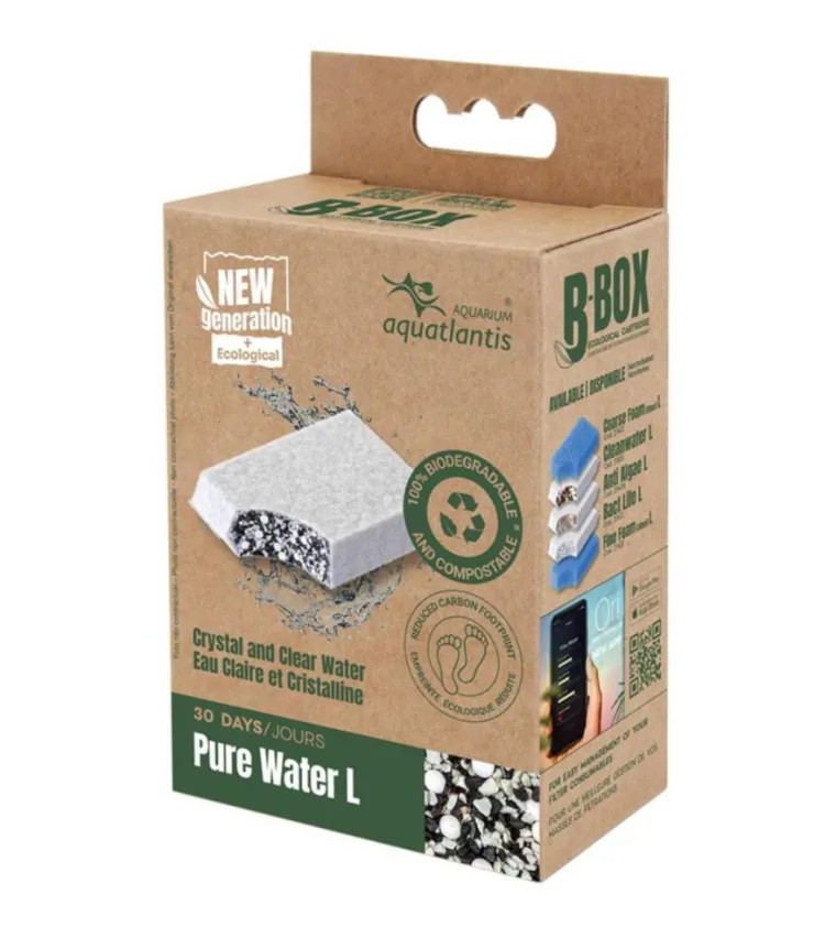 AQUATLANTIS Masse filtrante pour aquarium coloris blanc B-Box pure water charbon actif - Taille L