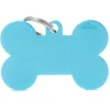 MYFAMILY Médaille basic os XL pour chien en aluminium bleu azur