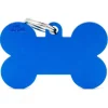 MYFAMILY Médaille basic os XL pour chien en aluminium bleu