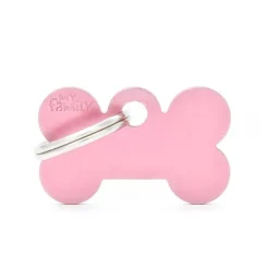 MYFAMILY Médaille basic petit os en alu rose