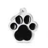 MYFAMILY Médaille classic grande patte noire pour chien en acier