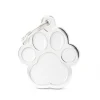 MYFAMILY Médaille classic grande patte blanche pour chien en acier