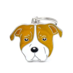MYFAMILY Médaille colors pour amstaff en métal