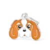 MYFAMILY Médaille colors pour cavalier king charles marron