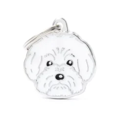 MYFAMILY Médaille friends pour bichon bolonais en métal