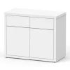 AQUATLANTIS Meuble pour aquarium en bois coloris blanc 2 portes Sublime Ultra 100 - 100 x 50 x 83 cm
