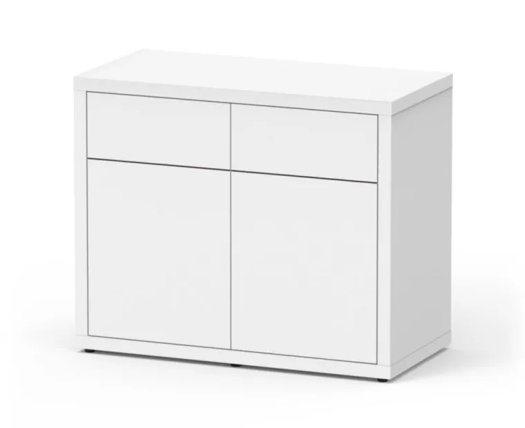 AQUATLANTIS Meuble pour aquarium en bois coloris blanc 2 portes Sublime Ultra 100 - 100 x 50 x 83 cm