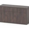AQUATLANTIS Meuble pour aquarium en bois coloris chêne foncé 3 portes Sublime Ultra 150 - 150 x 50 x 83 cm