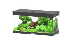 AQUATLANTIS Meuble pour aquarium en bois coloris gris foncé 3 portes Sublime Ultra 150 - 150 x 50 x 83 cm