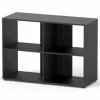 AQUATLANTIS Meuble pour aquarium en bois coloris noir Prestige 100 - 100 x 40 x 73 cm