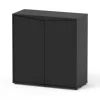 AQUATLANTIS Meuble pour aquarium en bois coloris noir 2 portes Prestige 80 - 80 x 35 x 83 cm