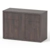 AQUATLANTIS Meuble pour aquarium en bois coloris chêne foncé 2 portes Sublime Ultra 120 - 120 x 50 x 83 cm