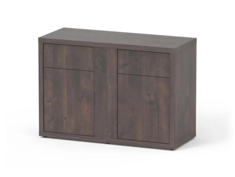 AQUATLANTIS Meuble pour aquarium en bois coloris chêne foncé 2 portes Sublime Ultra 120 - 120 x 50 x 83 cm