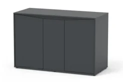 AQUATLANTIS Meuble pour aquarium en bois coloris gris 2 portes Volga 350 - 80 x 52,5 x 122,5 cm