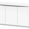 AQUATLANTIS Meuble pour aquarium en bois coloris blanc 3 portes Volga 450 - 80 x 52,5 x 152,5 cm