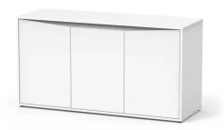 AQUATLANTIS Meuble pour aquarium en bois coloris blanc 3 portes Volga 450 - 80 x 52,5 x 152,5 cm