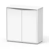 AQUATLANTIS Meuble pour aquarium en bois coloris blanc 2 portes Prestige 80 - 80 x 35 x 83 cm