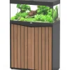 AQUATLANTIS Meuble Prestige pour aquarium 80 en bois coloris noir - 80 x 35 x 83 cm