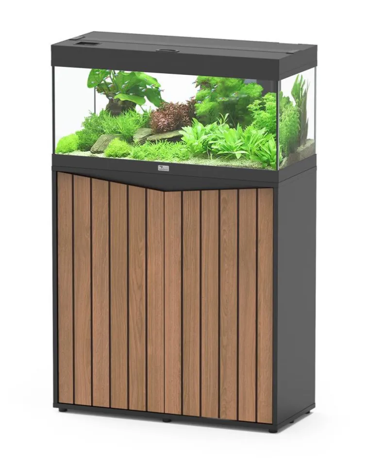 AQUATLANTIS Meuble Prestige pour aquarium 80 en bois coloris noir - 80 x 35 x 83 cm