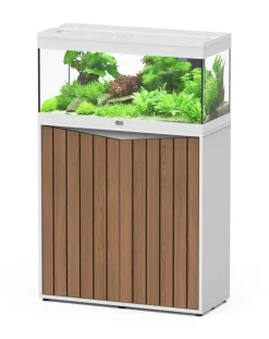 AQUATLANTIS Meuble Prestige pour aquarium 80 coloris blanc en bois - 80 x 35 x 83 cm