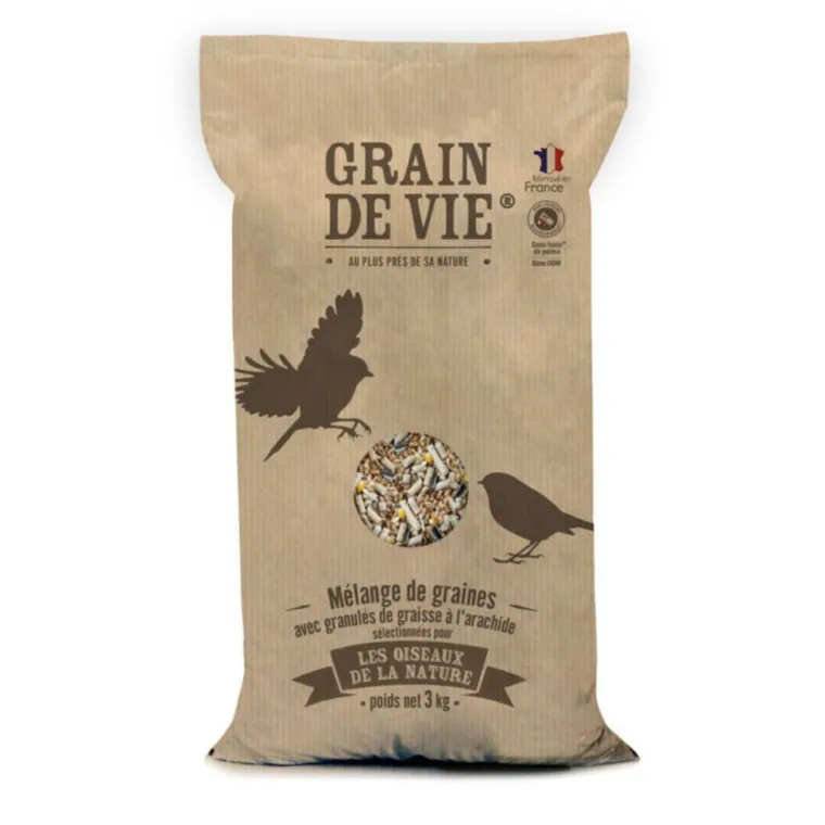 GRAIN DE VIE Mélange pour oiseaux de la nature - 3 Kg