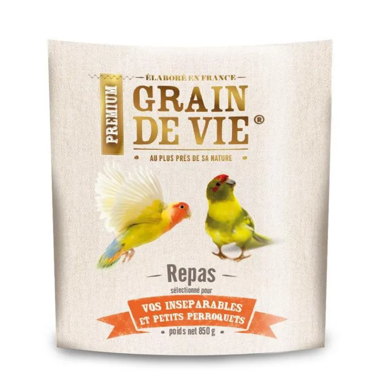 GRAIN DE VIE Mélange pour petits perroquets et oiseaux premium - 850 g
