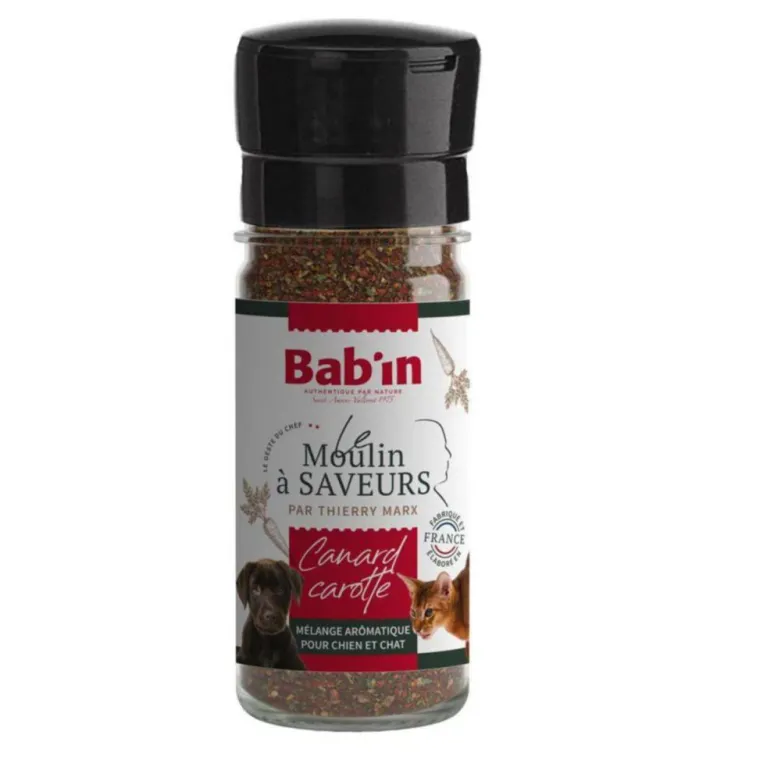 BABIN Moulin à saveurs pour chien et chat au canard et à la carotte Bab'in - 45 g
