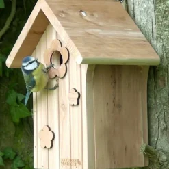 NATURES MARKET Nichoir le poupon pour mésanges bleues en bois 19 x 16 x 26 cm