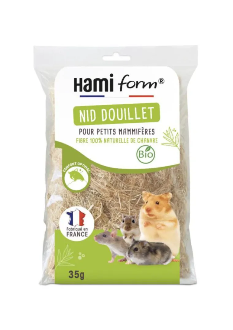 HAMIFORM Nid douillet pour petits mammifères 100% chanvre – 35 g