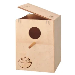 FERPLAST Nid pour oiseaux en bois Nido extra large – 33 x 26 x 25 cm