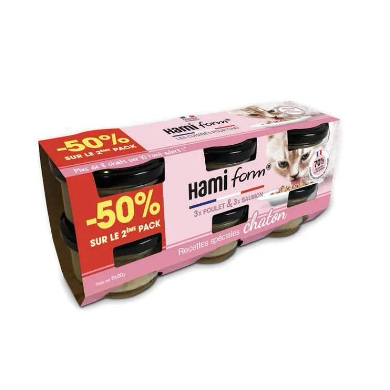 HAMIFORM Nourriture humide pour chaton pack de recettes Hami Form – 6 x 80 g (2ème à -50%)