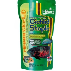 BLUE CORAL Nourriture pour poissons d'aquarium, spécialement pour cichlidés, HIKARI AQUARIUM - modèle Cichlid Staple Medium - 250g