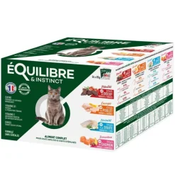 EQUILIBRE & INSTINCT Pack de pâtées pour chat adulte ou stérilisé Équilibre & Instinct - 24 x 85 g