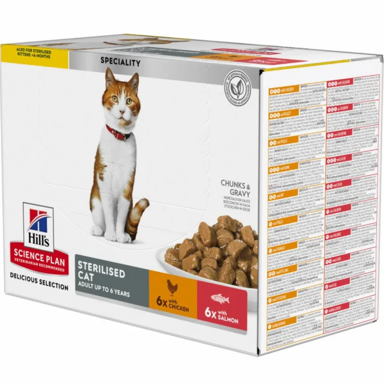 HILL'S Pack de sachets pour chat stérilisé Hill’s - 12 x 85 gr