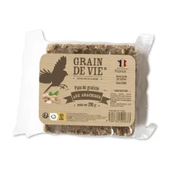 GRAIN DE VIE Pain de graisse aux cacahuètes pour oiseaux – 290 g