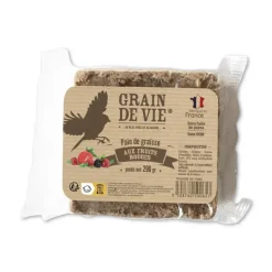 GRAIN DE VIE Pain de graisse aux fruits rouges pour oiseaux – 290 g