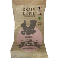 GRAIN DE VIE Palet bio soin du pelage pour petits mammifères - 60 g