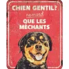 D&D HOME Panneau d'avertissement rottweiler coloris rouge en métal galvanisé - 25 x 20 x 0,3 cm
