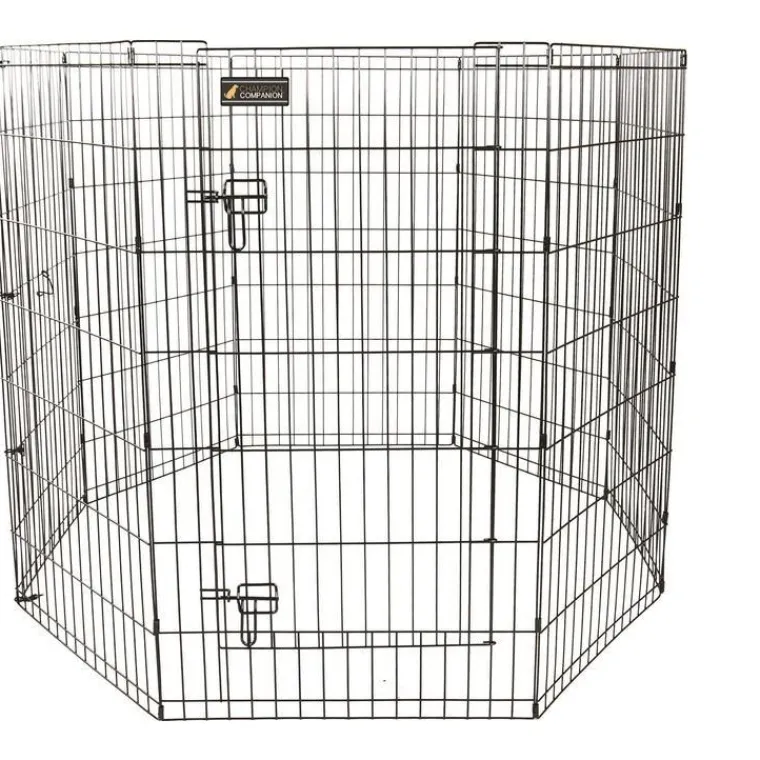 Parc pour chien en métal noir - 106 cm