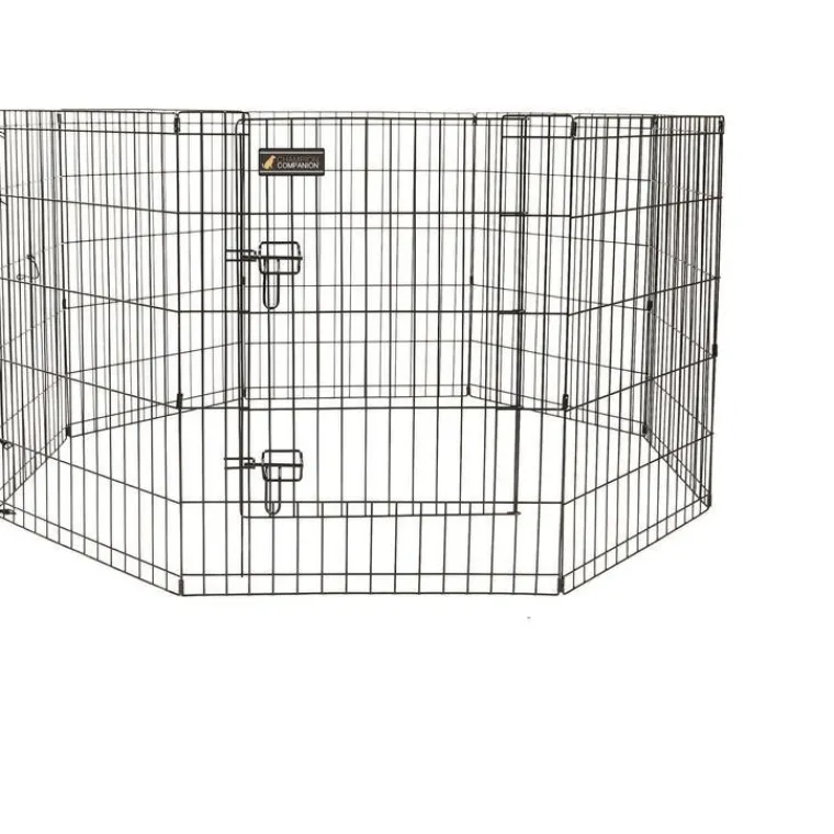 Parc pour chien en métal noir - 76 cm