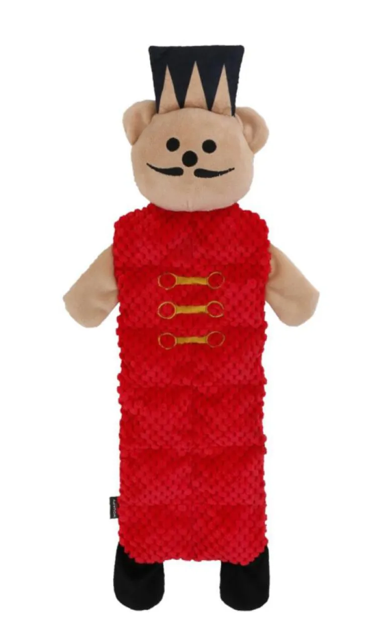 WOUAPY Peluche plate de Noël pour chien ours casse-noisette coloris rouge - grand modèle