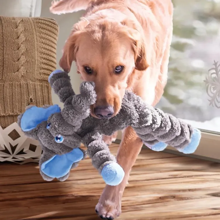 KONG Peluche pour chien éléphant coloris gris - 36 x 9 x 49,5 cm