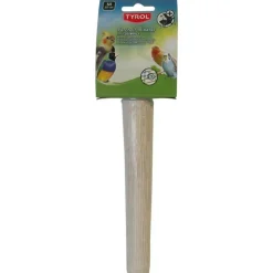 TYROL Perchoir droit minéral pour oiseaux coloris beige – 20 cm